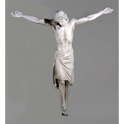 Image of Body of Jesus Statue Inri Sign and Cross Components For Crucifix