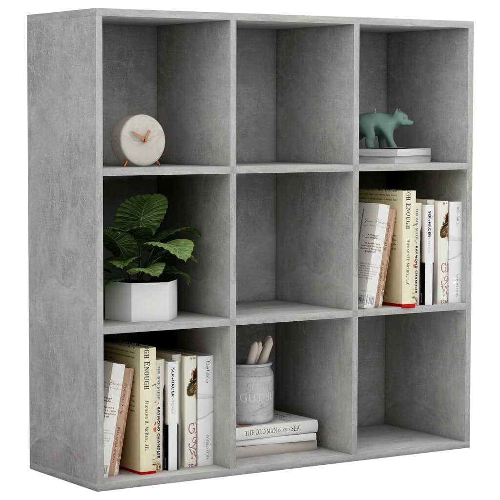 Image of Book Cabinet Concrete Gray 386"x118"x386" Chipboard