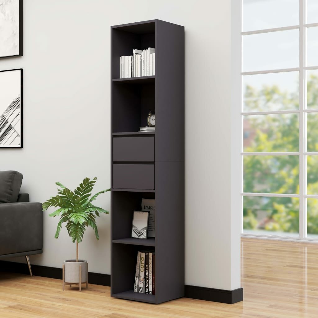 Image of Book Cabinet Gray 142"x118"x673" Chipboard