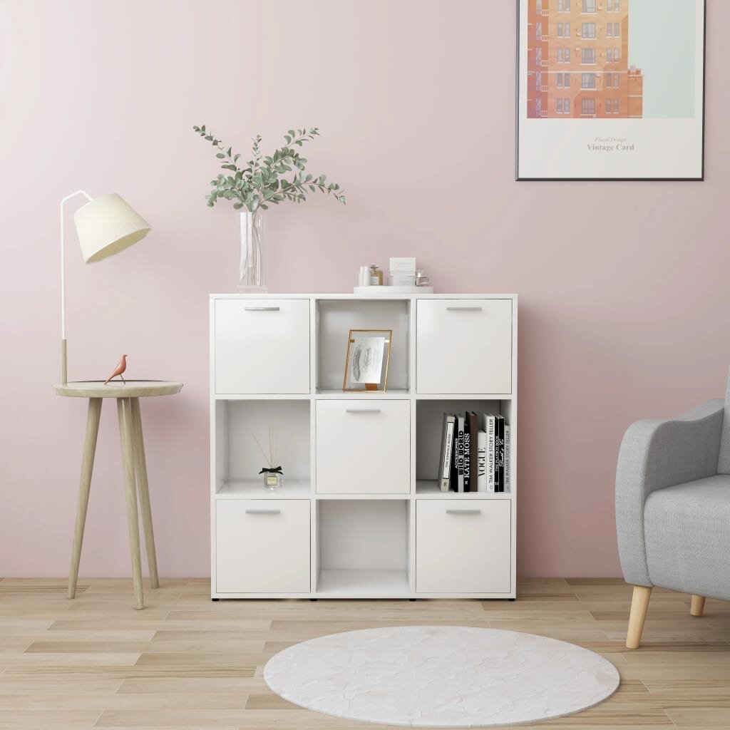 Image of Book Cabinet White 354"x118"x354" Chipboard