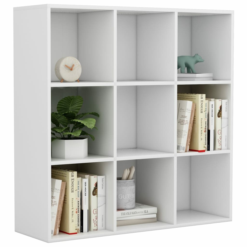 Image of Book Cabinet White 386"x118"x386" Chipboard