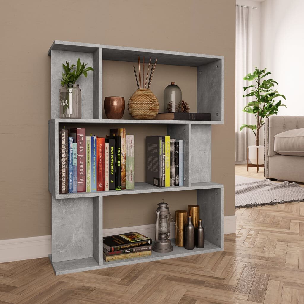 Image of Book Cabinet/Room Divider Concrete Gray 315"x94"x378" Chipboard