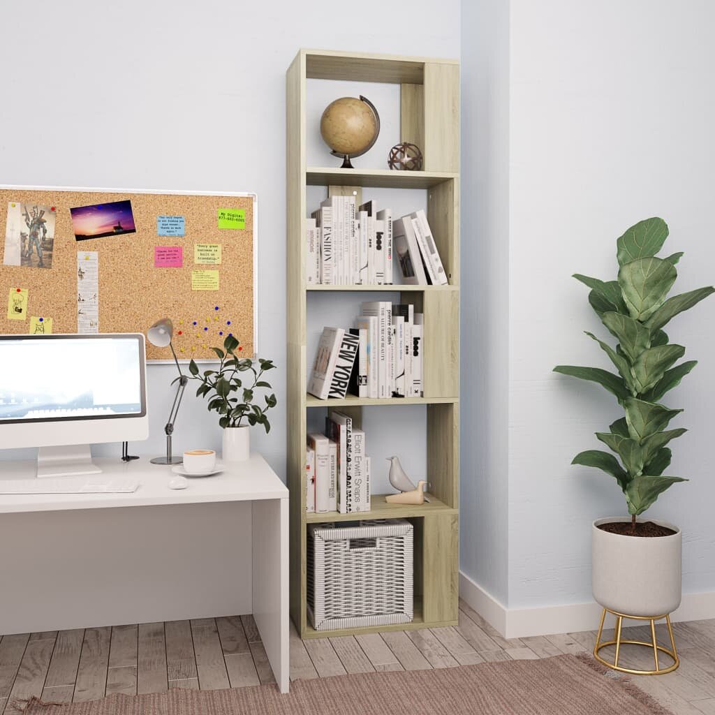 Image of Book Cabinet/Room Divider Sonoma Oak 177"x94"x626" Chipboard