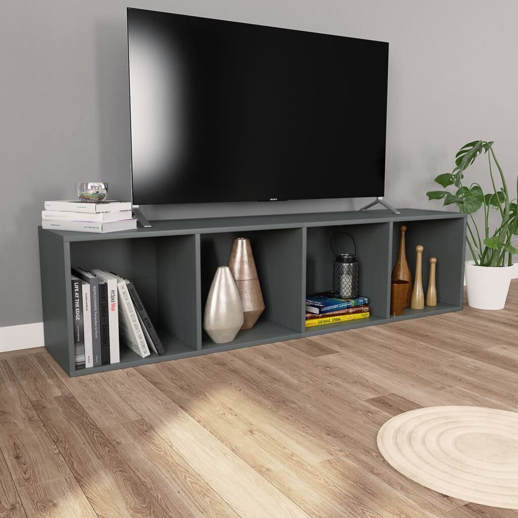 Image of Book Cabinet/TV Cabinet Gray 142"x118"x563" Chipboard
