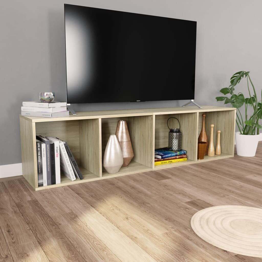 Image of Book Cabinet/TV Cabinet Sonoma Oak 142"x118"x563" Chipboard