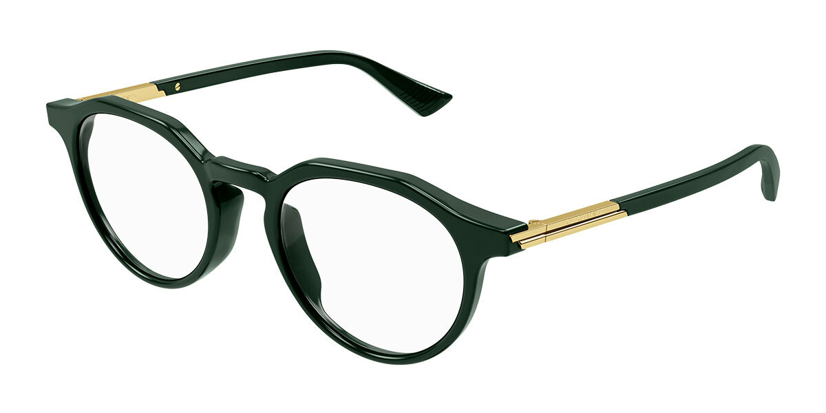 Image of Bottega Veneta BV1263O 004 48 Zielone Męskie Okulary Korekcyjne PL