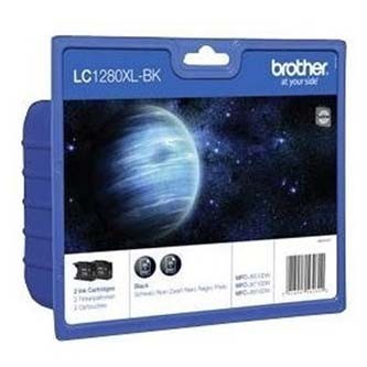 Image of Brother LC-1280XLBKBP2 dualpack negru (black) cartus original RO ID 3861