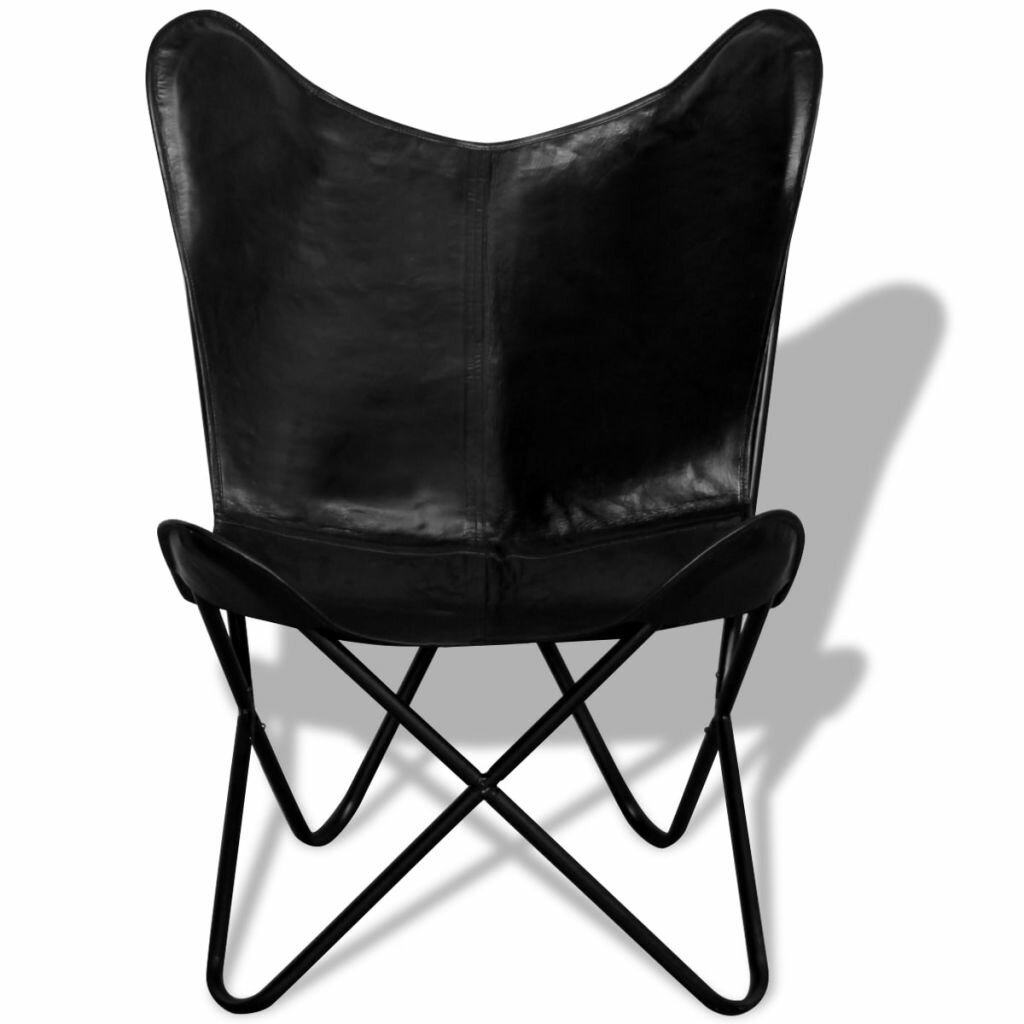 Image of Butterfly Chair Black Real Leather