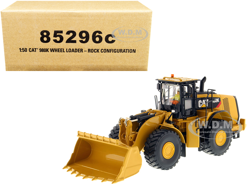Image of CAT Caterpillar 980K Wheel Loader Rock Configuration with Operator "Core Classics Series" 1/50 Diecast Model by Diecast Masters