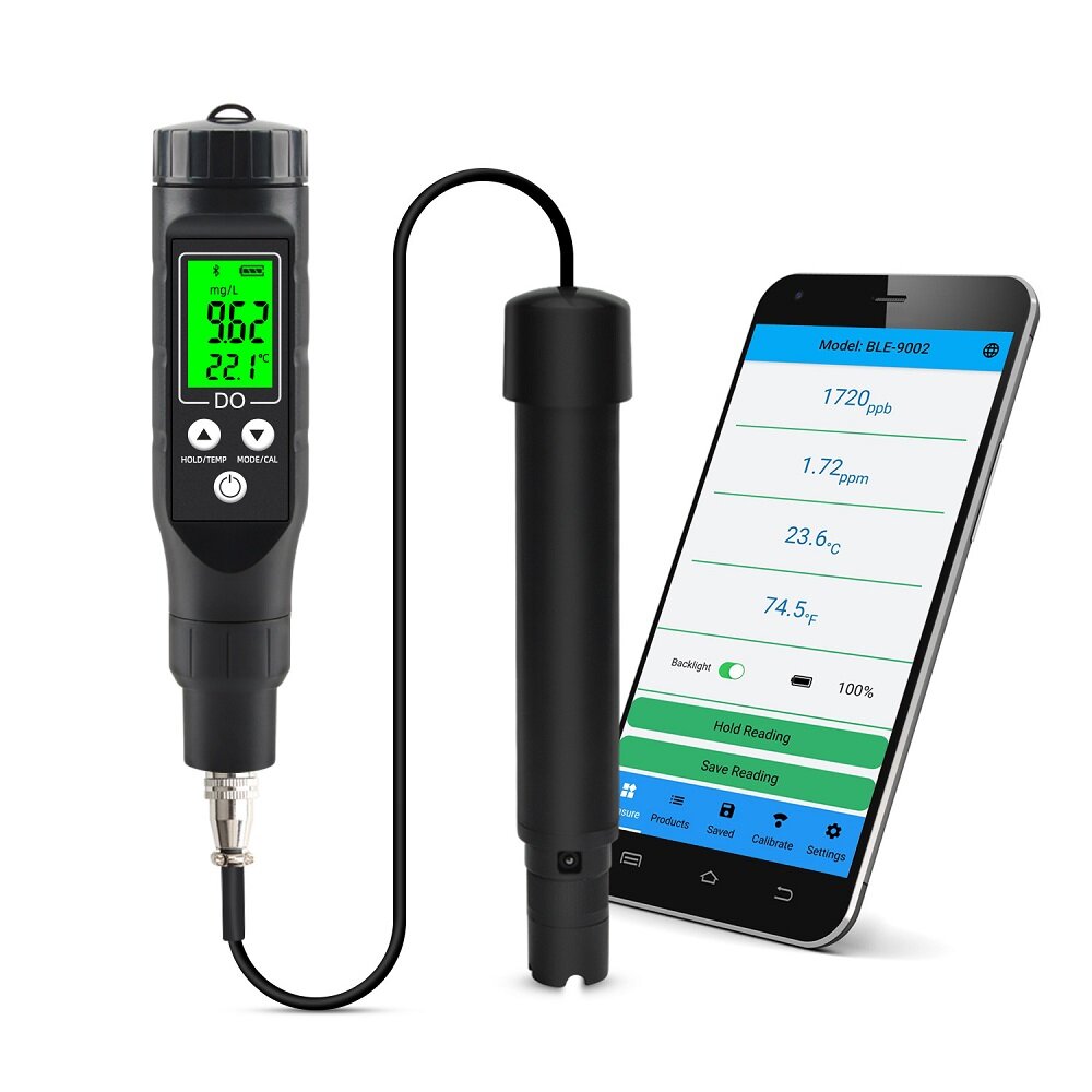 Image of CCOWAY DO-9100 bluetooth Dissolved Oxygen Meter Professional DO Meter Dissolved Oxygen Concentration Tester for Hydropon