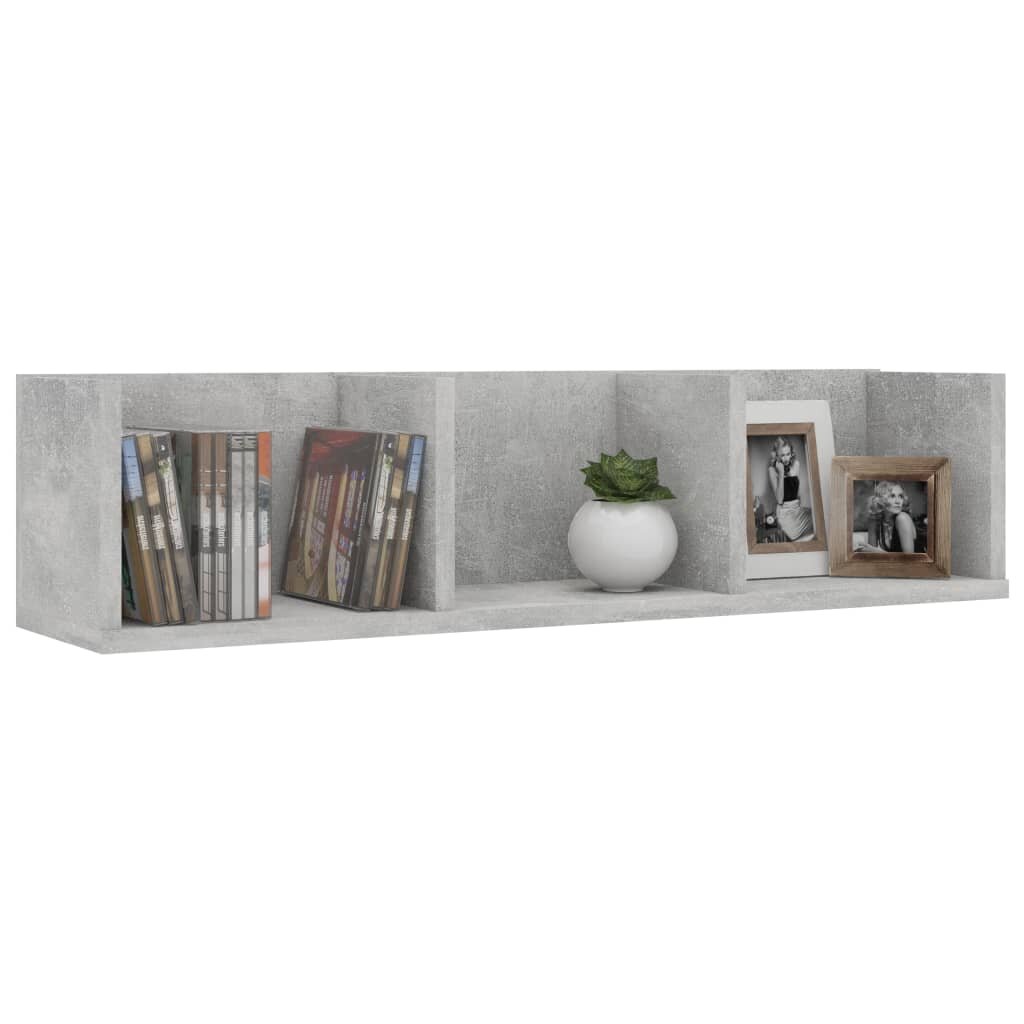 Image of CD Wall Shelf Concrete Gray 295"x71"x71" Chipboard