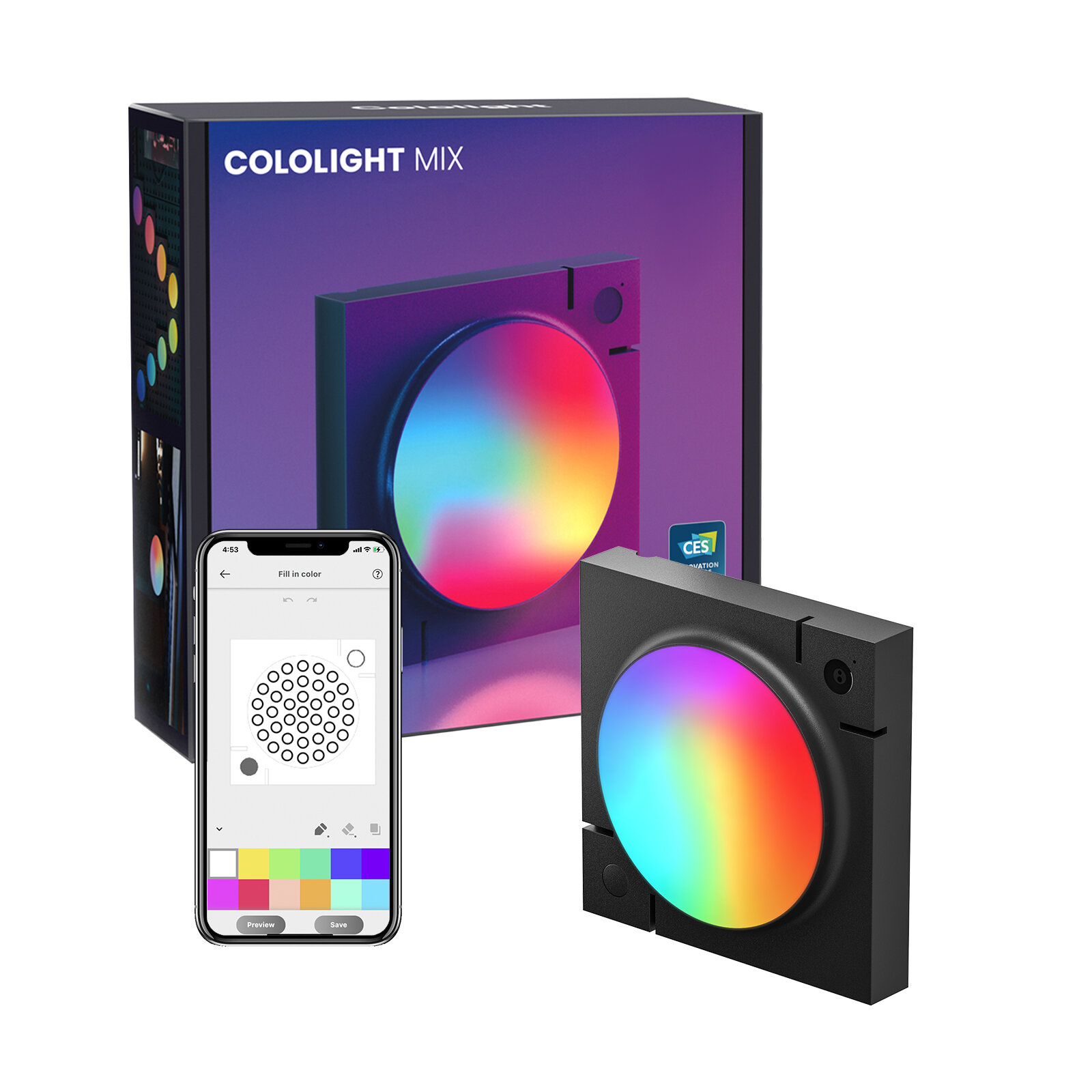 Image of COLOLIGHT MIX LS168 Smart LED Light Panels RGB Quantum Lights APP Control Works with Alexa Google Assistant