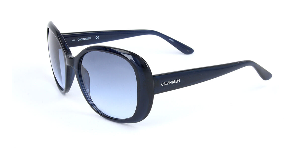 Image of Calvin Klein CK19564S 410 56 Lunettes De Soleil Femme Bleues FR