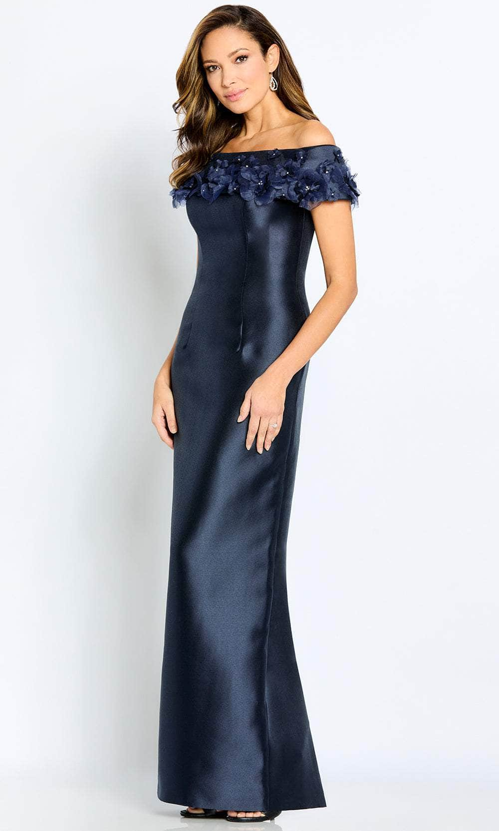 Image of Cameron Blake CB101 - Off Shoulder Mikado Formal Gown