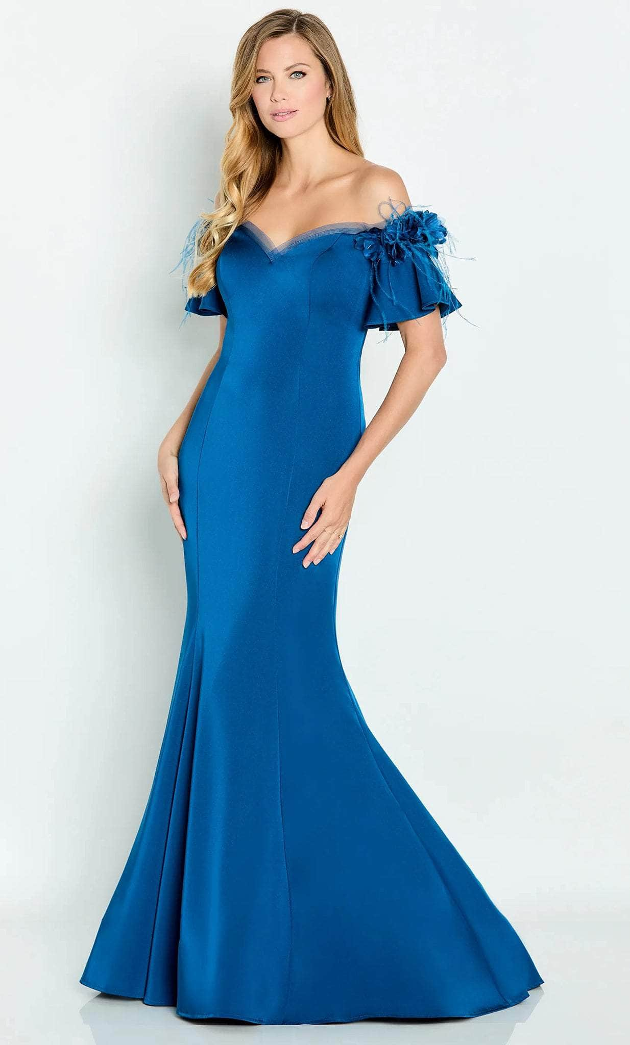 Image of Cameron Blake CB146 - Ruffled Sleeve Mermaid Mother of the Bride Dress