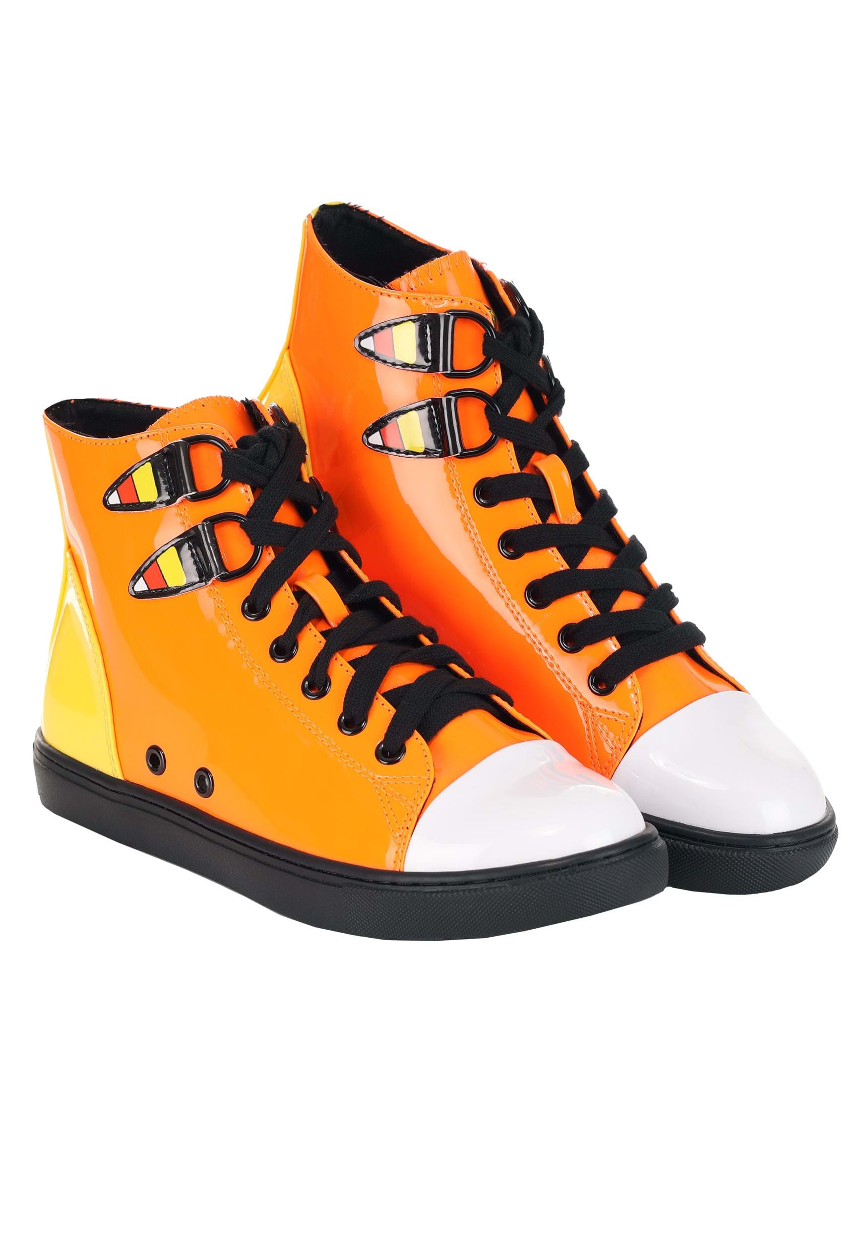 Image of Candy Corn Chelsea Patent High Top Sneakers ID SVCHELSEA-CORN-10