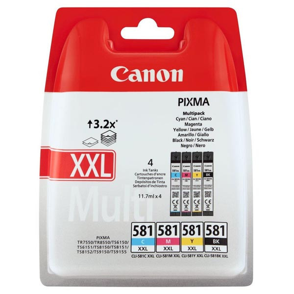 Image of Canon CLI-581 XXL 1998C005 CMYK multipack originálna cartridge SK ID 12817