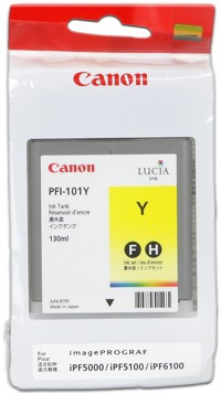 Image of Canon PFI-101Y żółty (yellow) tusz oryginalna PL ID 1591
