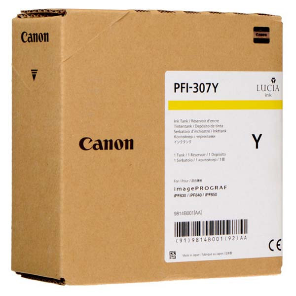 Image of Canon PFI-307Y 9814B001 žltá (yellow) originálna cartridge SK ID 13795