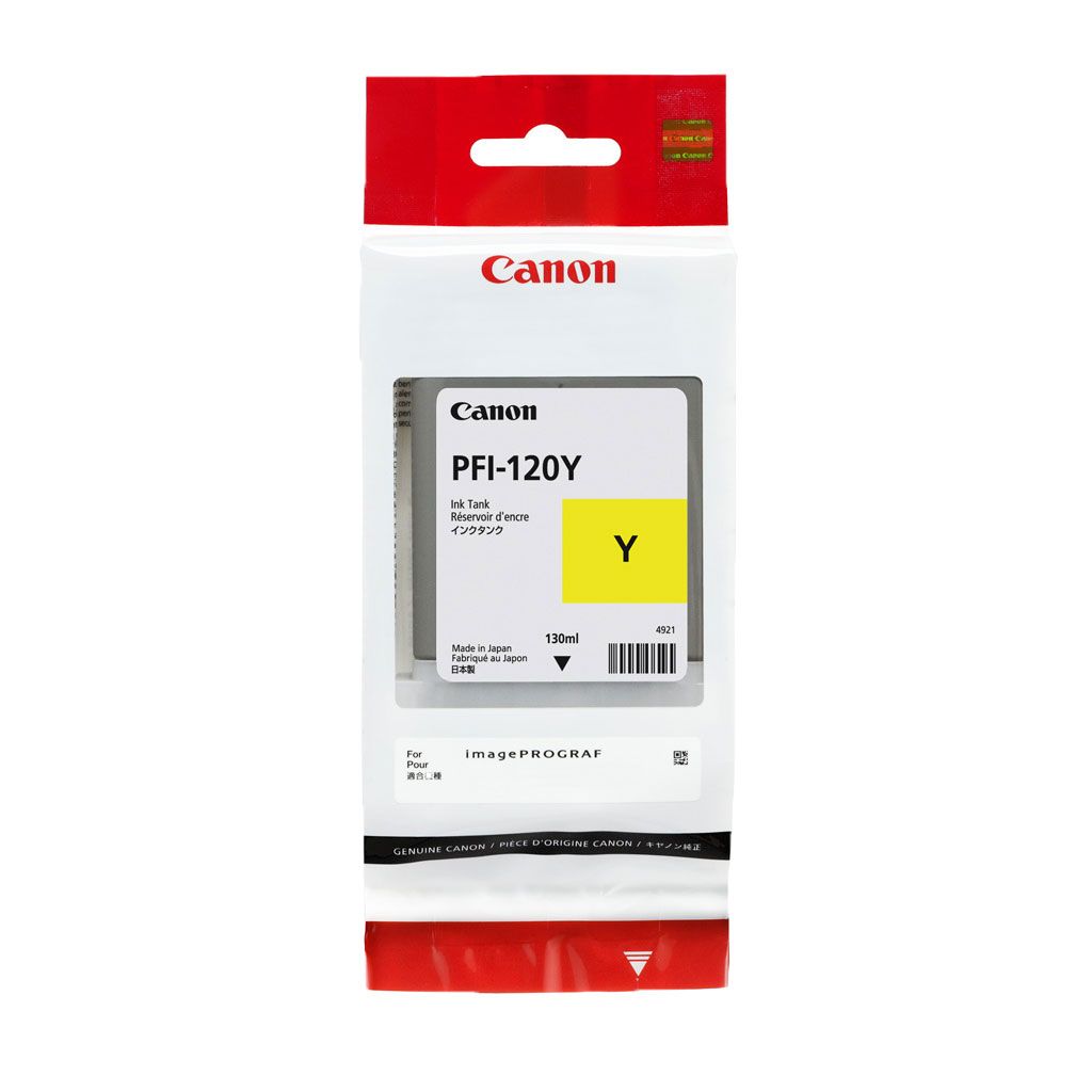 Image of Canon cartus original PFI120Y yellow 130ml 2888C001 Canon TM-200 205 300 305 RO ID 17868