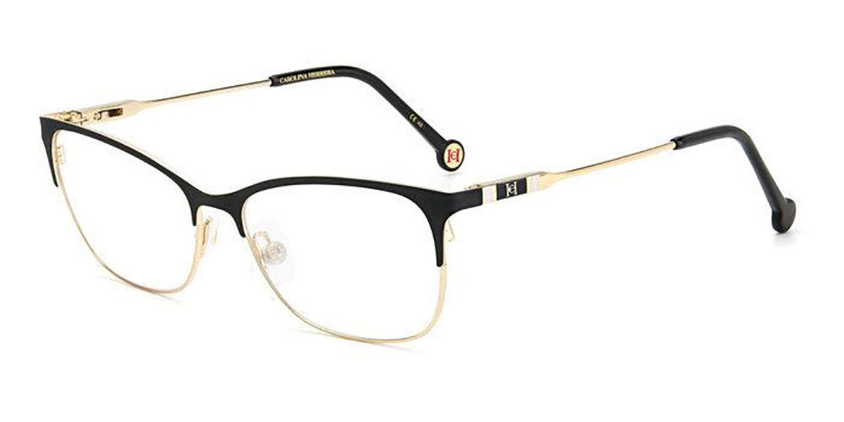 Image of Carolina Herrera CH 0074 2M2 55 Złote Damskie Okulary Korekcyjne PL