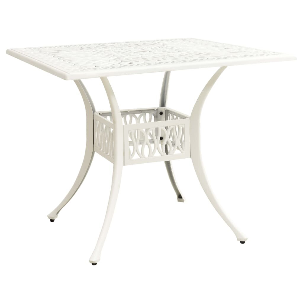 Image of Cast Aluminum Garden Table White 354''x354''x287''