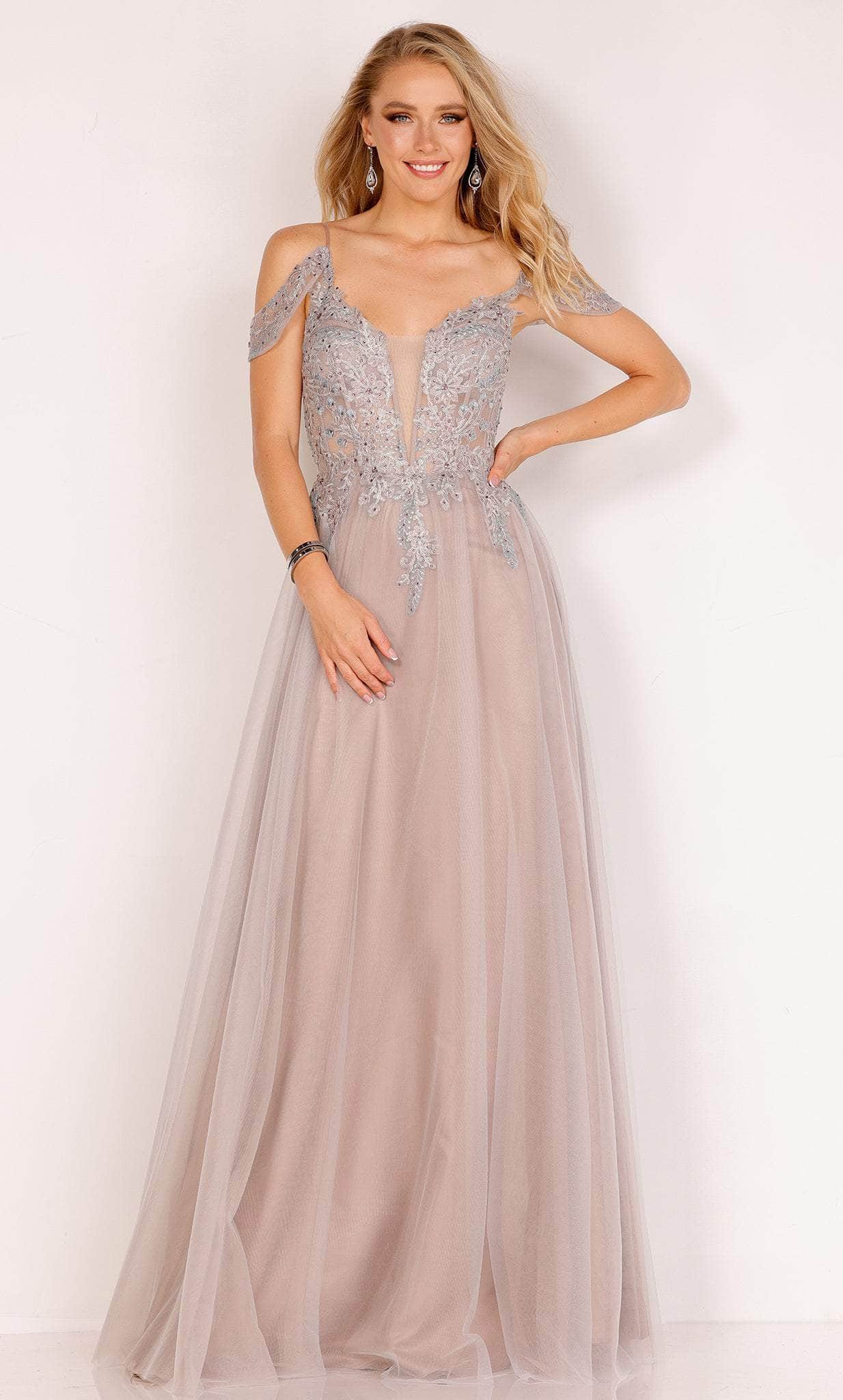 Image of Cecilia Couture 2516 - Cold Shoulder Embellished Bodice Prom Gown