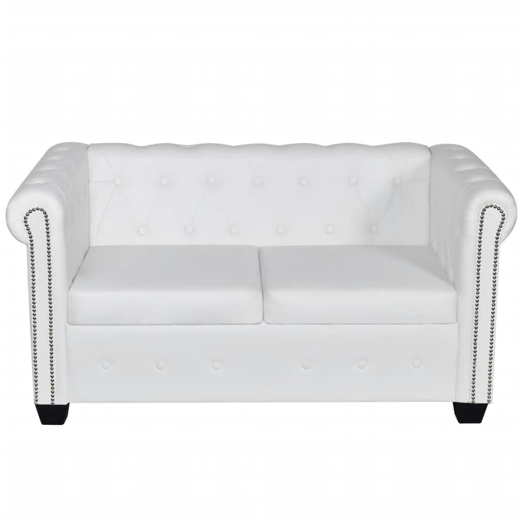 Image of Chesterfield 2-Seater Artificial Leather White