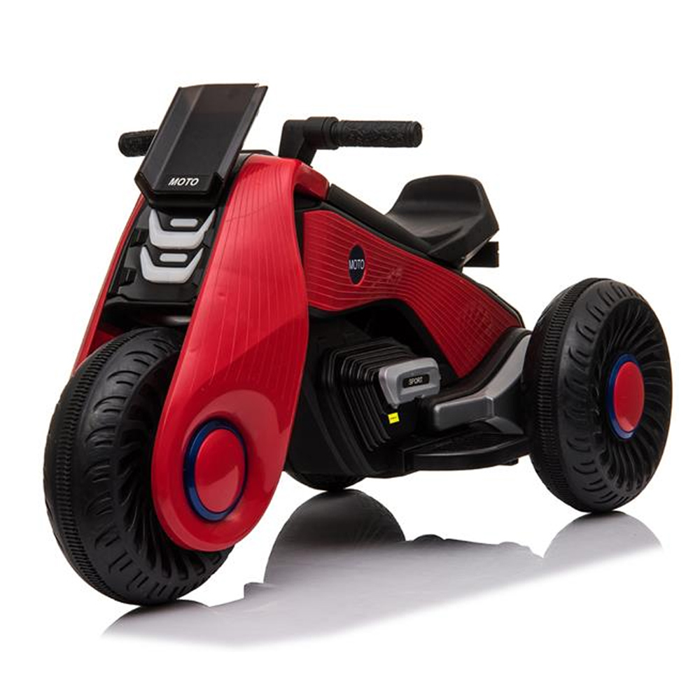 Image of Children's Electric Motorcycle 3 Wheels Double Drive With Music Playback Function - Red