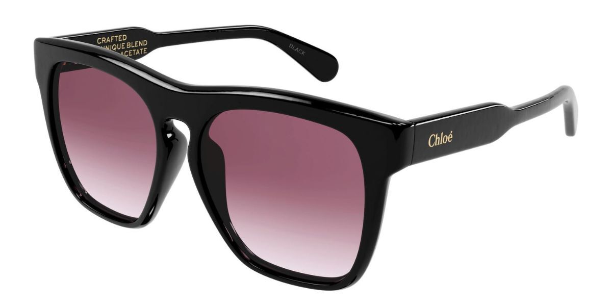 Image of Chloé CH0149SA Formato Asiático 001 Óculos de Sol Pretos Feminino BRLPT