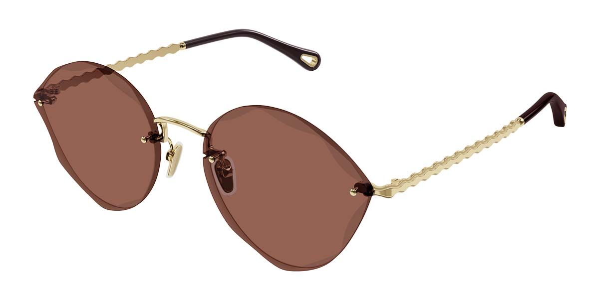 Image of Chloé CH0253S 002 58 Lunettes De Soleil Femme Dorées FR