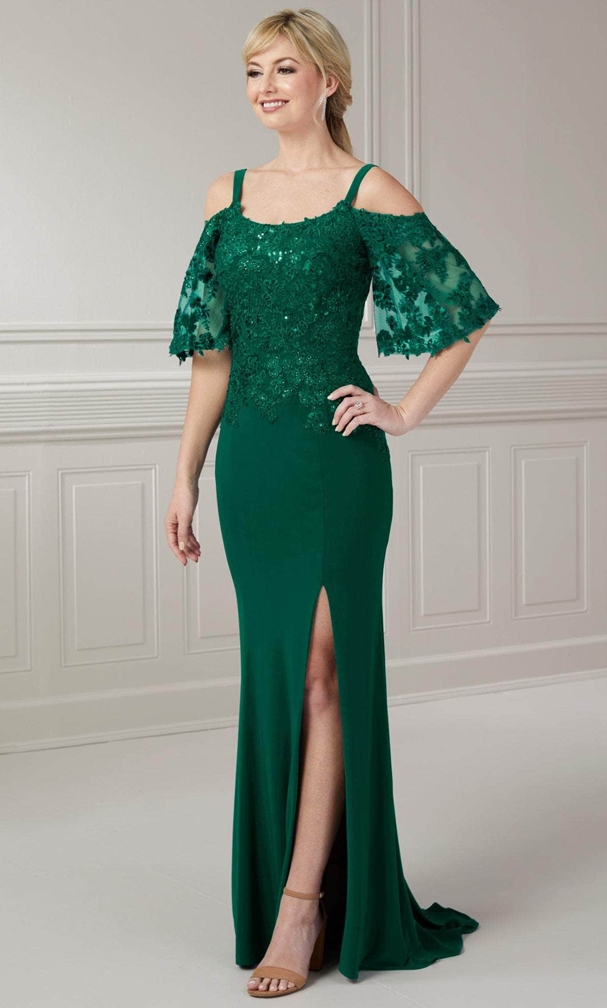 Image of Christina Wu Elegance 17123 - Sequin Lace Scoop Evening Gown