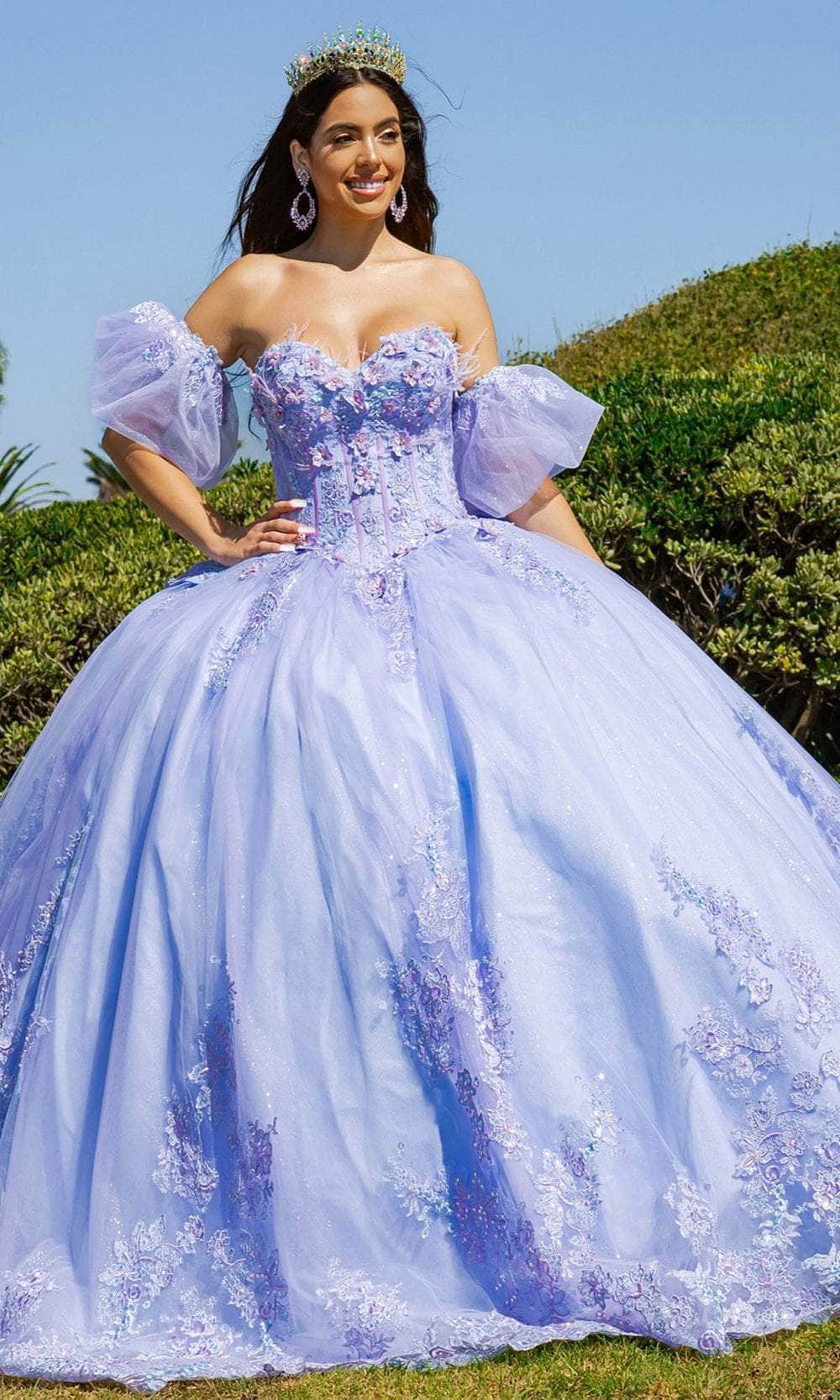 Image of Cinderella Couture 8115J - Embroidered Sweetheart Neck Ballgown