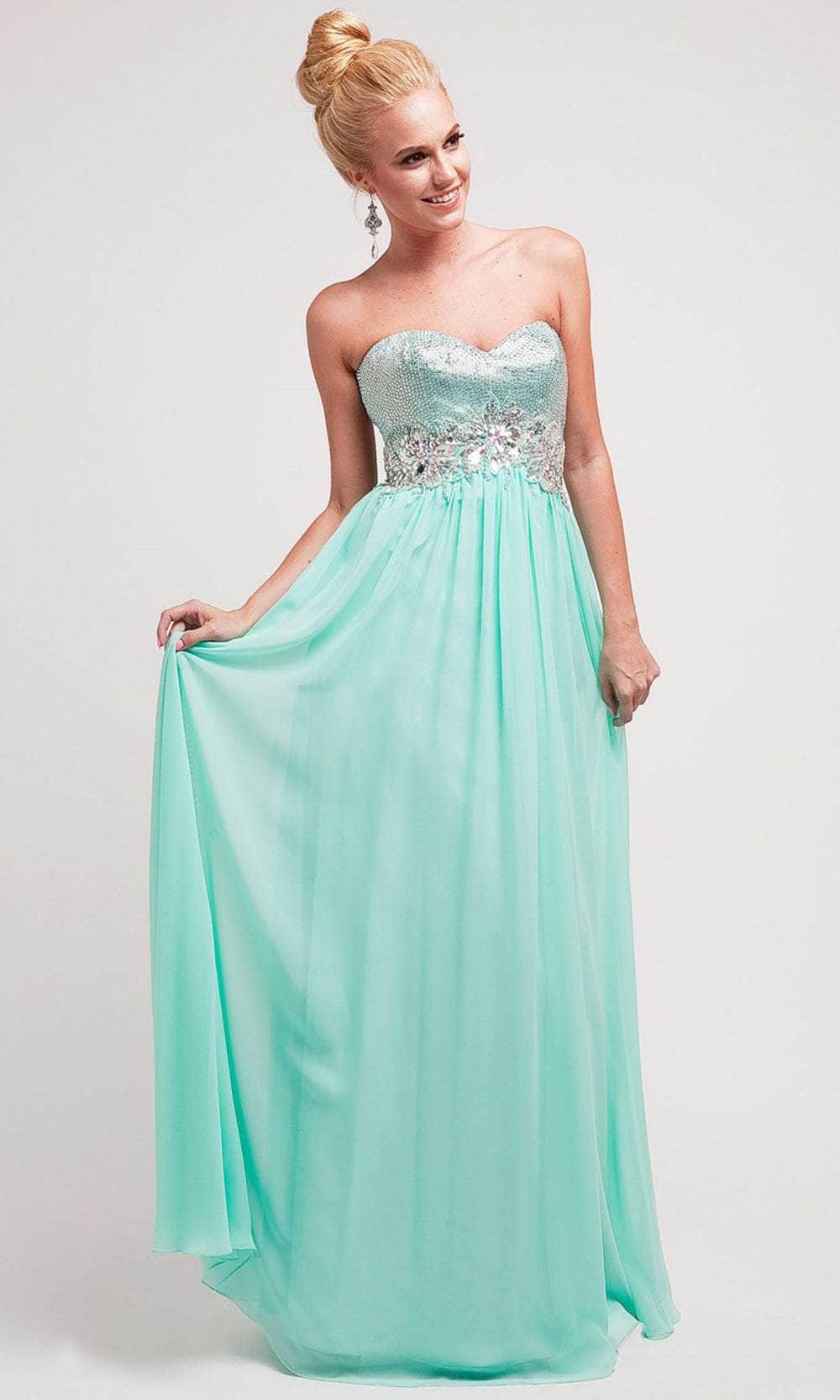 Image of Cinderella Divine H3001 - Empire Strapless Bedazzled Gown