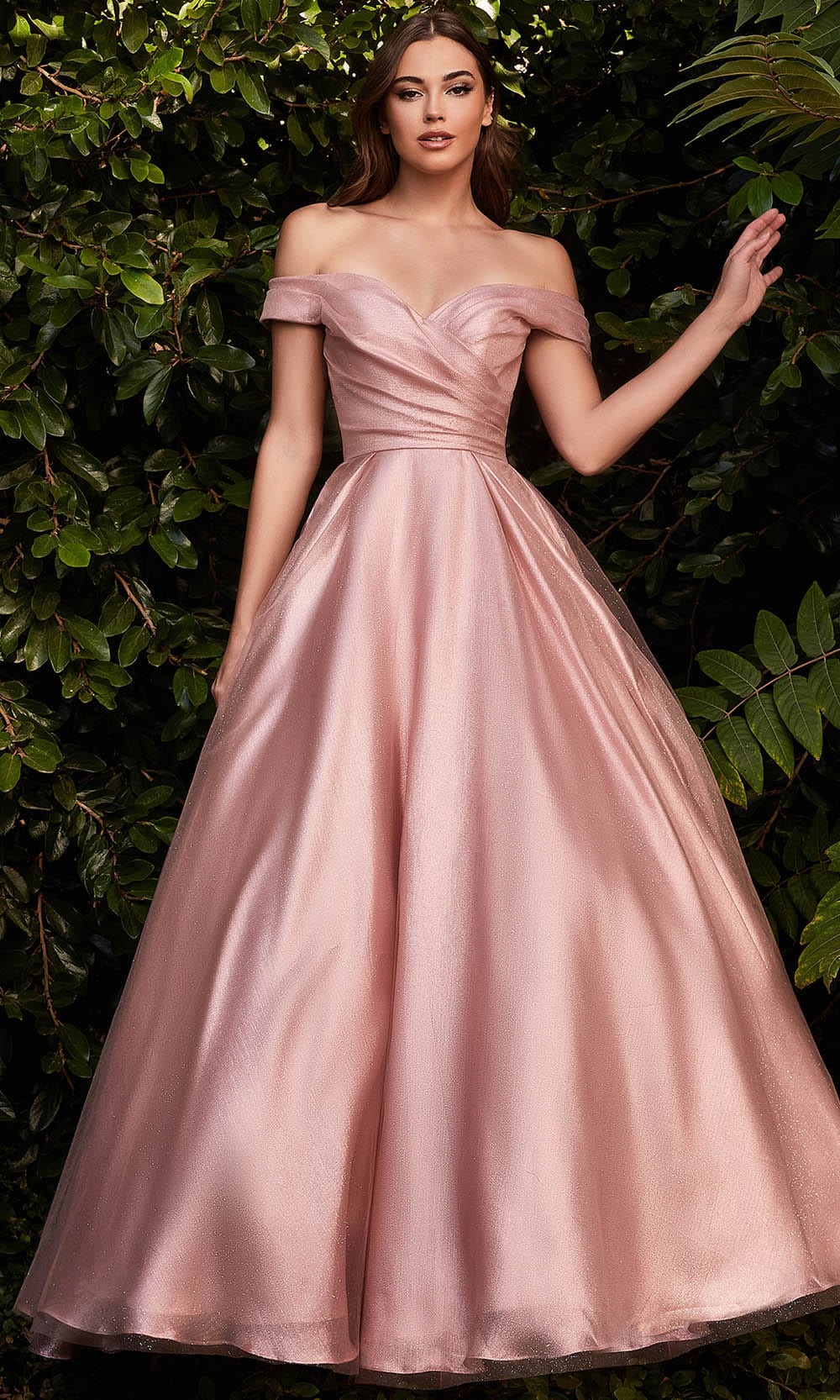 Image of Cinderella Divine J823 - Off Shoulder Evening Dress