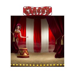 Image of Circus Backdrop & Circus Header Cardboard Cutout