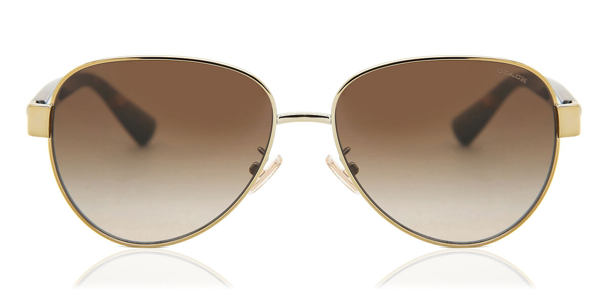 Image of Coach HC7111 L1128 900513 57 Lunettes De Soleil Femme Dorées FR