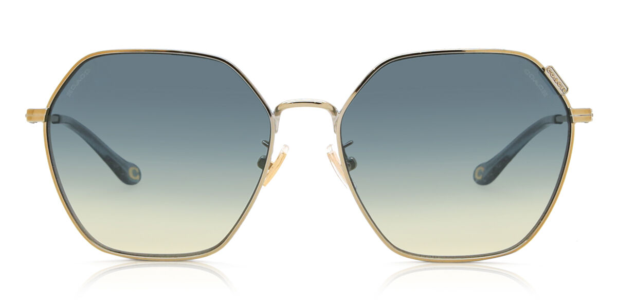 Image of Coach HC7132 C7998 900579 58 Lunettes De Soleil Femme Dorées FR