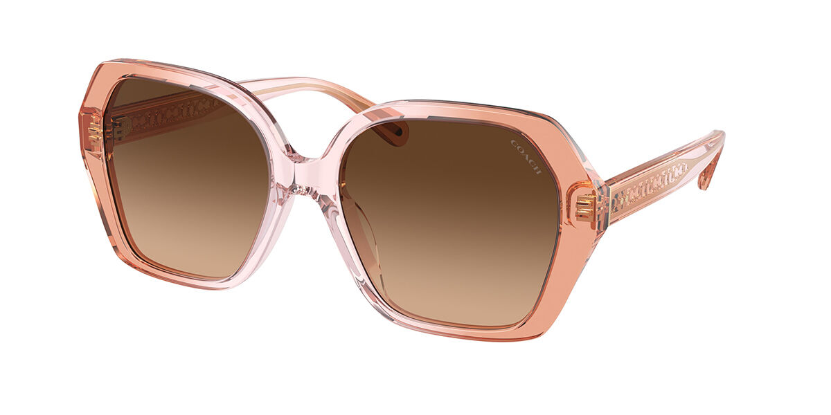 Image of Coach HC8404U CR615 581274 56 Lunettes De Soleil Femme Roses FR