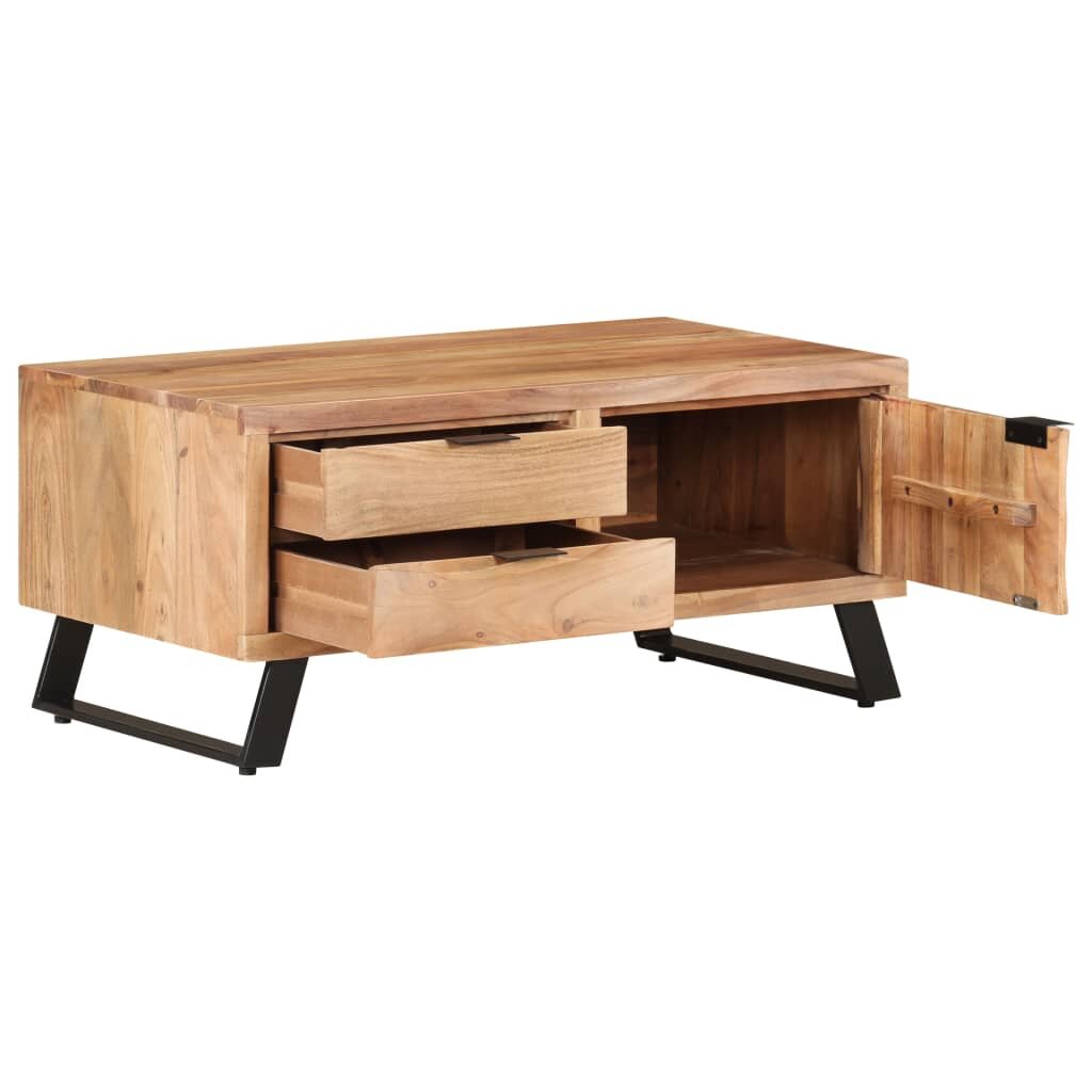Image of Coffee Table 354"x197"x157" Solid Acacia Wood with Live Edges