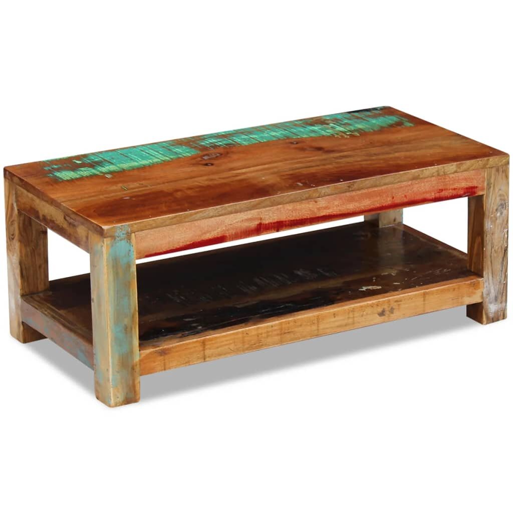Image of Coffee Table Solid Reclaimed Wood 354"x177"x138"