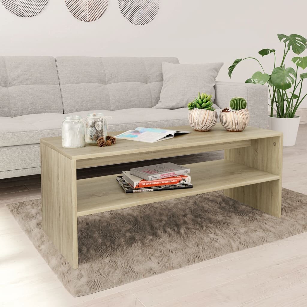 Image of Coffee Table Sonoma Oak 394"x157"x157" Chipboard