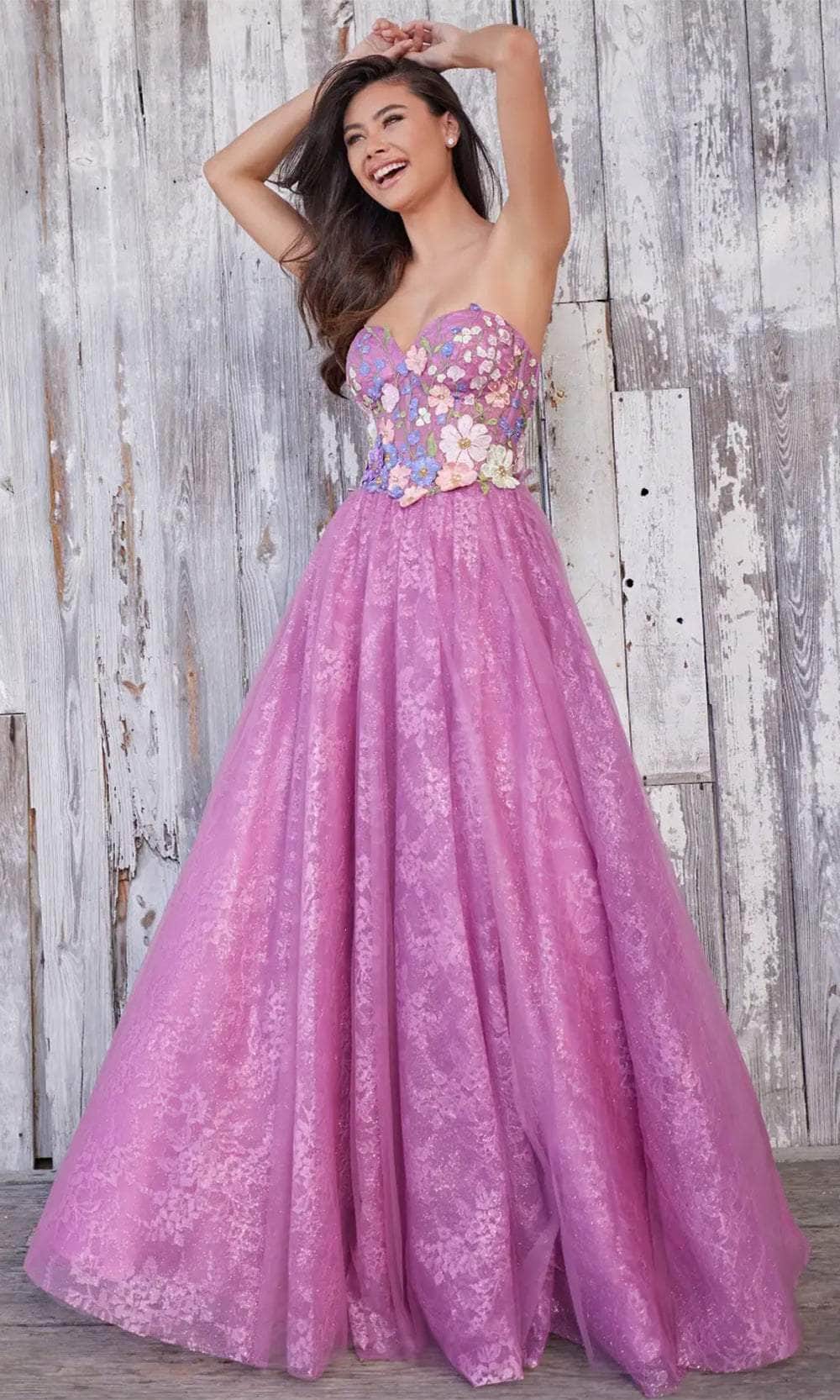 Image of Colette By Daphne CL5153 - Lace Up Back A-Line Prom Dress