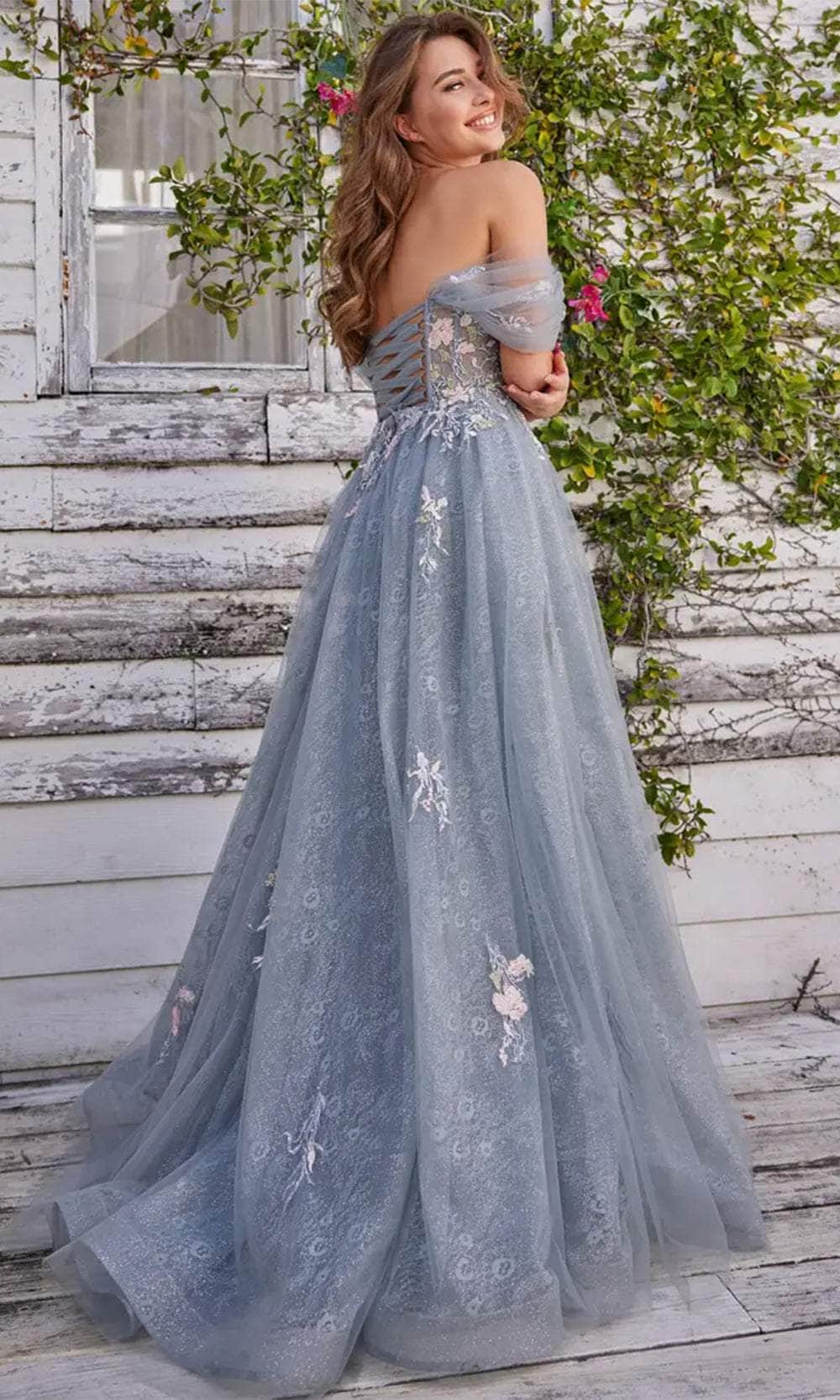 Image of Colette By Daphne CL5169 - Applique Off Shoulder Prom Dress