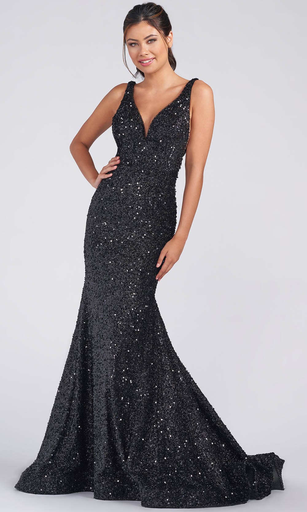 Image of Colette for Mon Cheri CL12246 - Fit And Flare Sequined Prom Gown