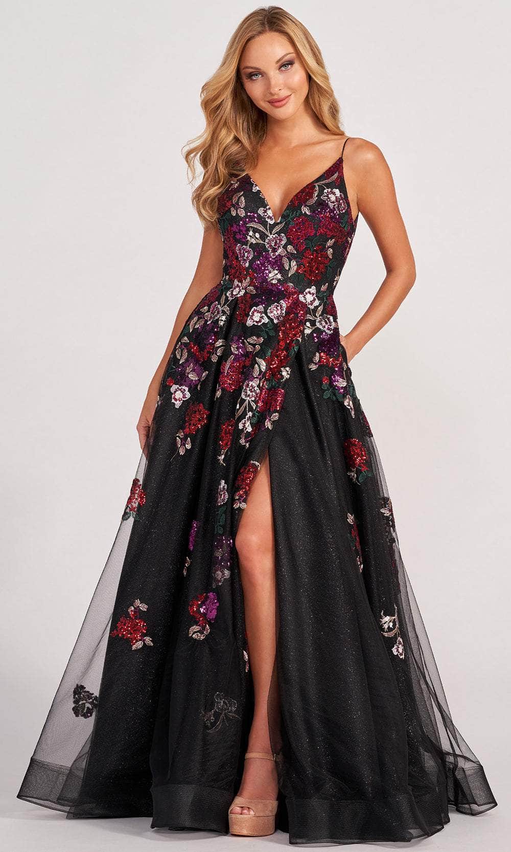 Image of Colette for Mon Cheri CL2069 - Glittery Embroidered Plus Size Prom Dress
