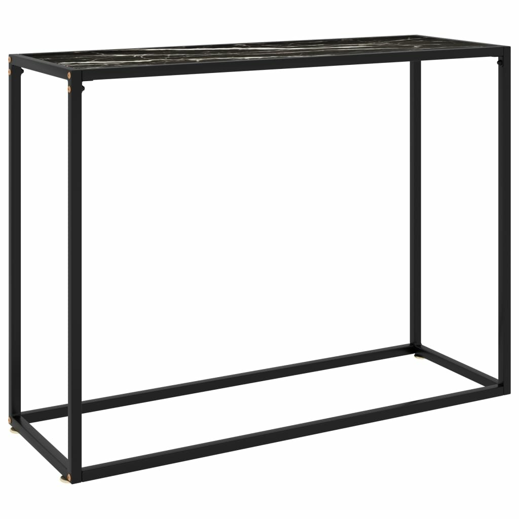 Image of Console Table Black 394"x138"x295" Tempered Glass