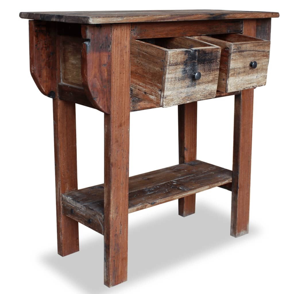 Image of Console Table Solid Reclaimed Wood 315"x138"x315"