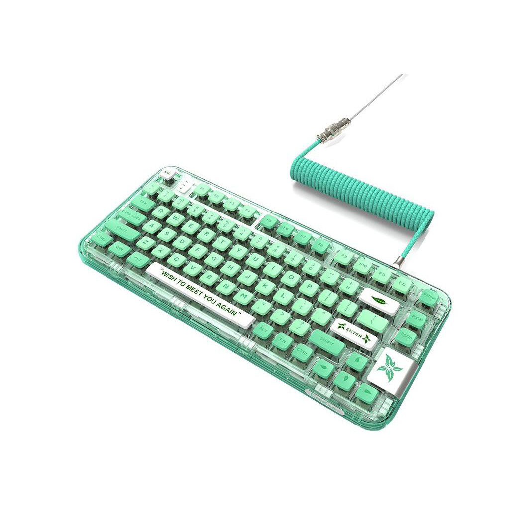 Image of CoolKiller CK75 Transparent Mechanical Keyboard 80 Keys RGB Hot Swappable Triple Mode bluetooth Wireless Gaming Keyboard
