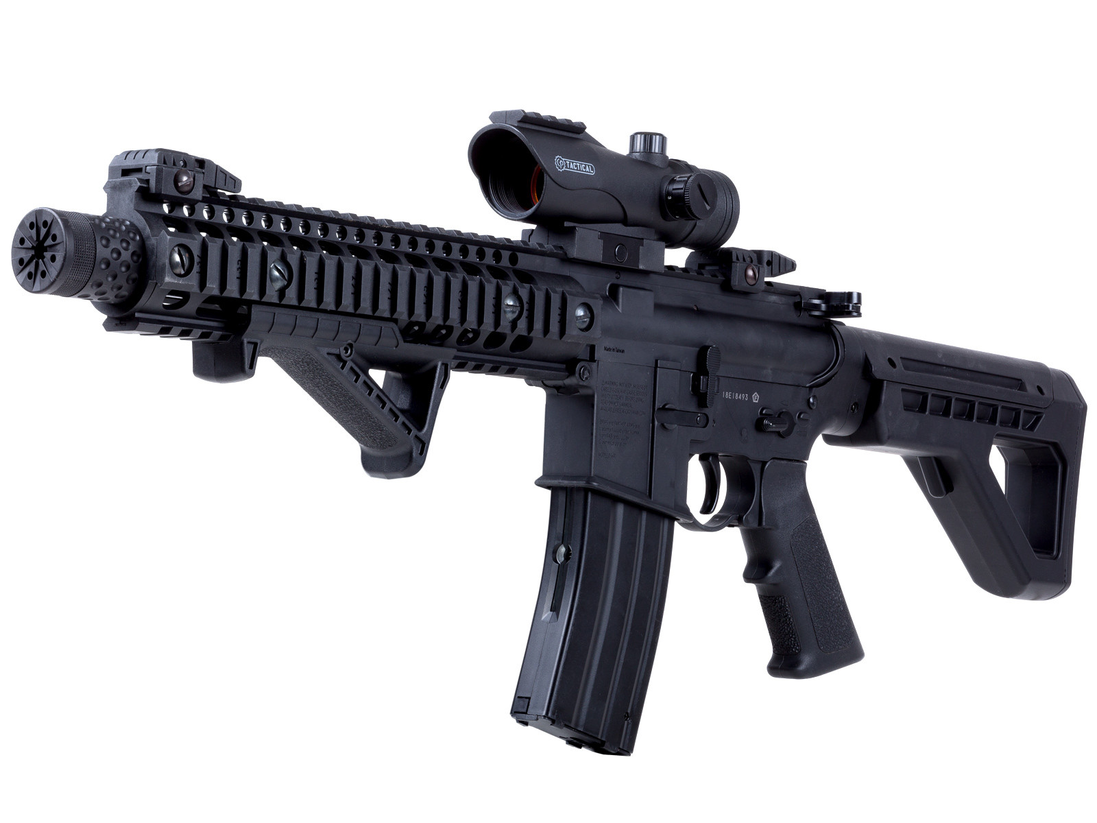 Image of Crosman DPMS SBR Full-Auto BB Air Rifle Kit w Red Dot Sight 0177 ID 810044821864